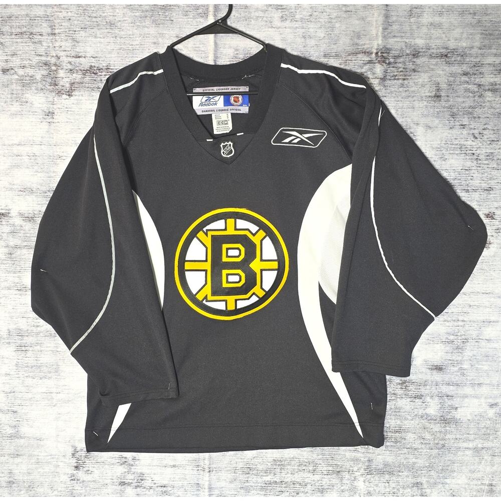 Boston Bruins Reebok Jersey Black & White size med A-17